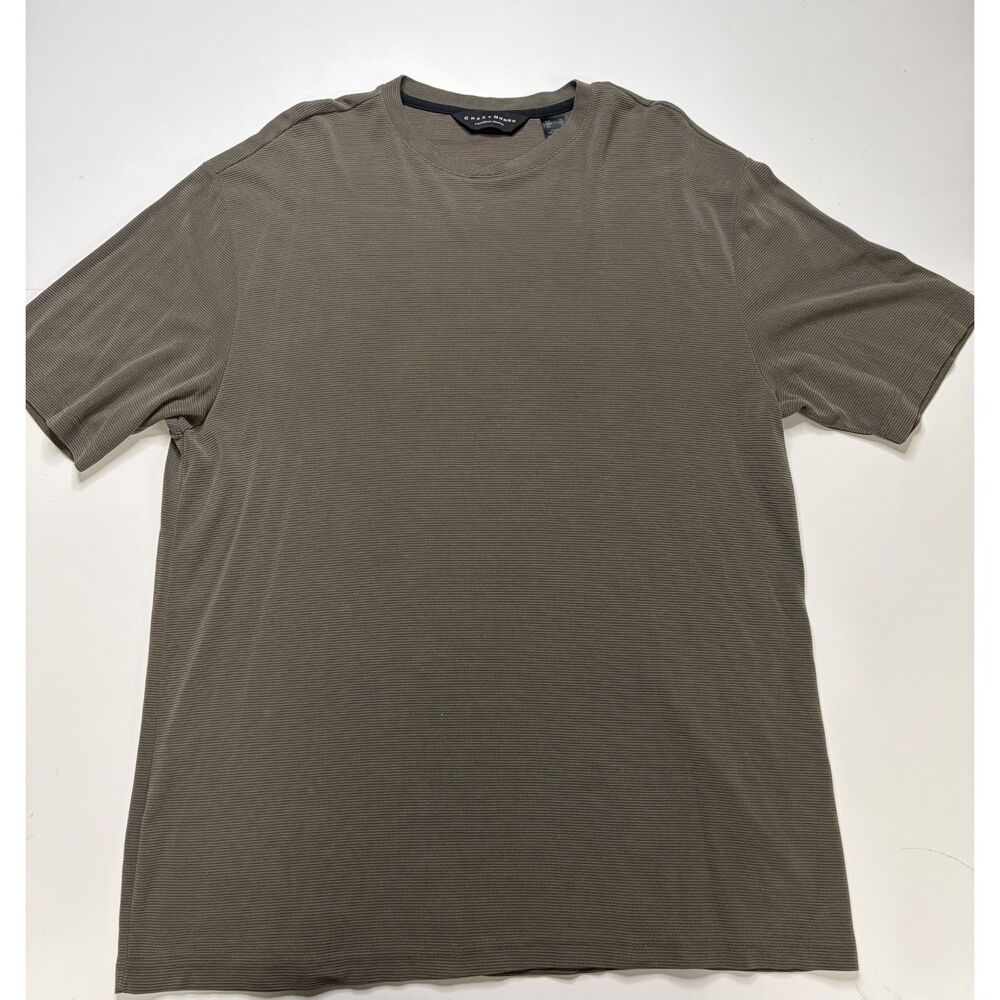 Crazy House Green Gray Pattern Shirt Men's XL.